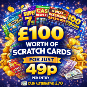 WIN £100 WORTH OF SCRATCHCARDS!!