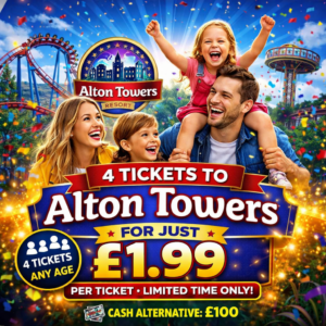 4 TICKETS TO ALTON TOWERS!!