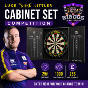 🎯 LUKE LITTLER COMPETITION CABINET SET JUST 25P 🎯