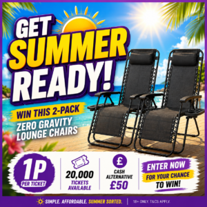 ☀️2-PACK ZERO GRAVITY LOUNGE CHAIR SET JUST 1P☀️