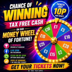 💸🎡 TAX FREE CASH MONEY WHEEL JUST 10P 🎡💸