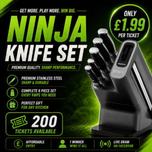 NINJA 5 PIECE KNIFE SET WORTH £170!