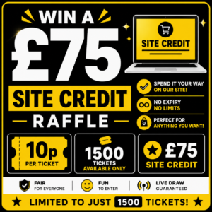 Win £75 Site Credit – Tickets Just 10p!