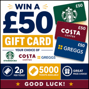 Win a £50 Gift Card – Just 2p