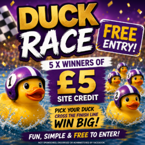 Free Duck Race – Win £5 Site Credit!