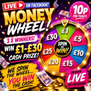 🎡Money Wheel – 3 Winners!!🎡