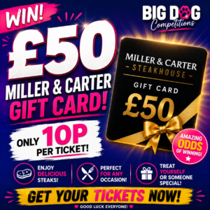 WIN A £50 MILLER & CARTER GIFT CARD!
